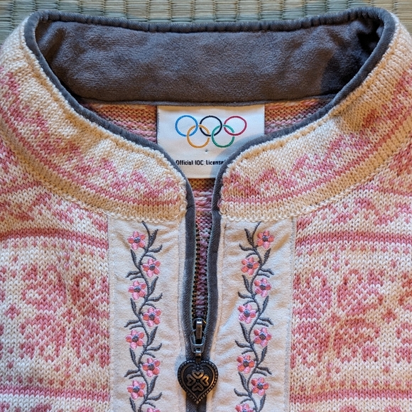 DALE OF NORWAY x Olympics Women's Cardigan Sweater Jacket Size M Made in Norway - Picture 5 of 9